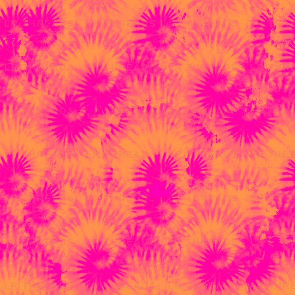 Hot Pink Orange Tie Dye