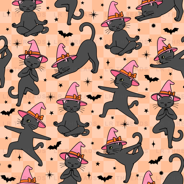 Yoga Cats Halloween