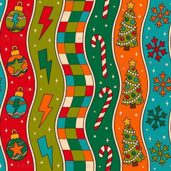 Retro Xmas Stripes Boy