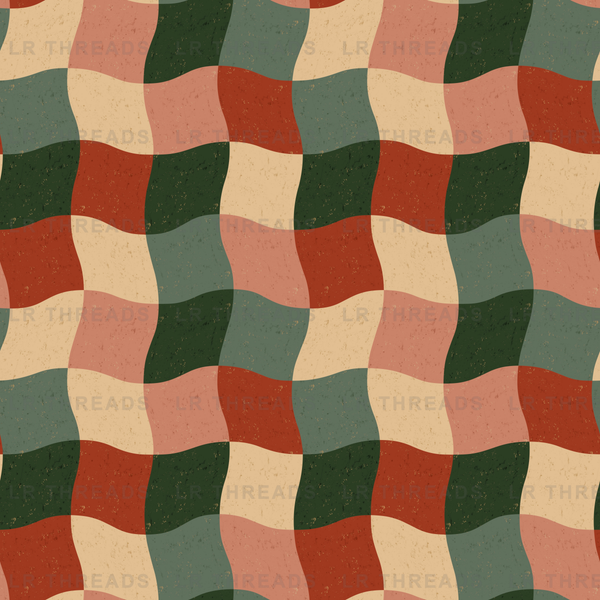 Vintage Christmas Checkers Coord