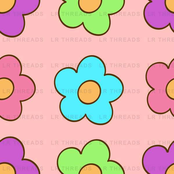 Retro Daisy Flowers