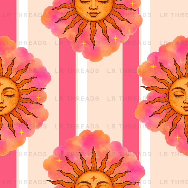 Celestial Sun Faces Stripes