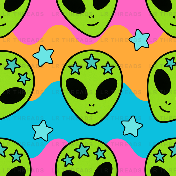 Retro Alien Stars