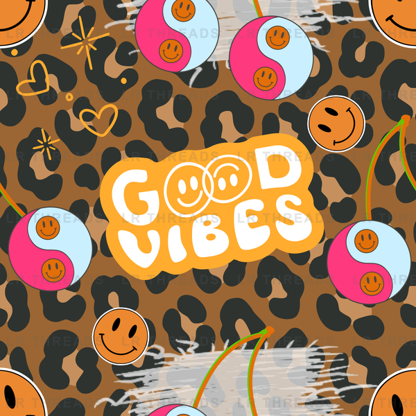 Good Vibes Smiley Leopard