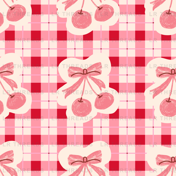 Cherry Gingham Bows 2