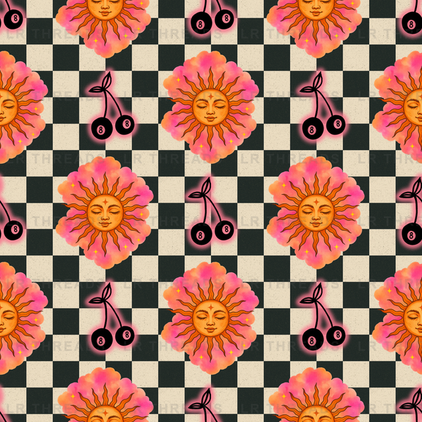 Sunny Cherries Checkerboard