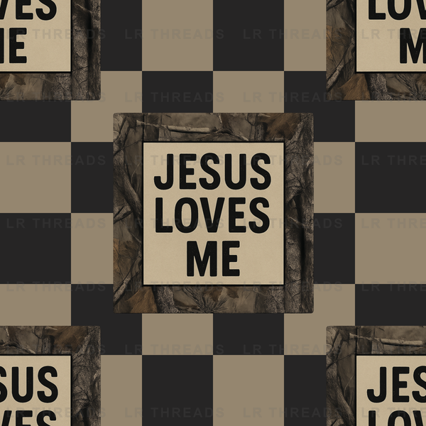 Jesus Loves Me Checkerboard