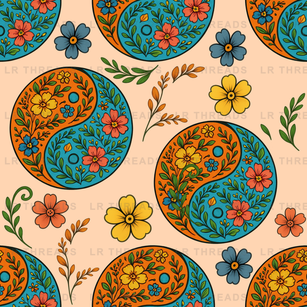 Boho Yin Yang Florals