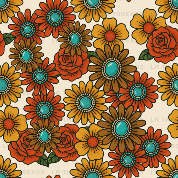 Retro Floral Daisy Mix