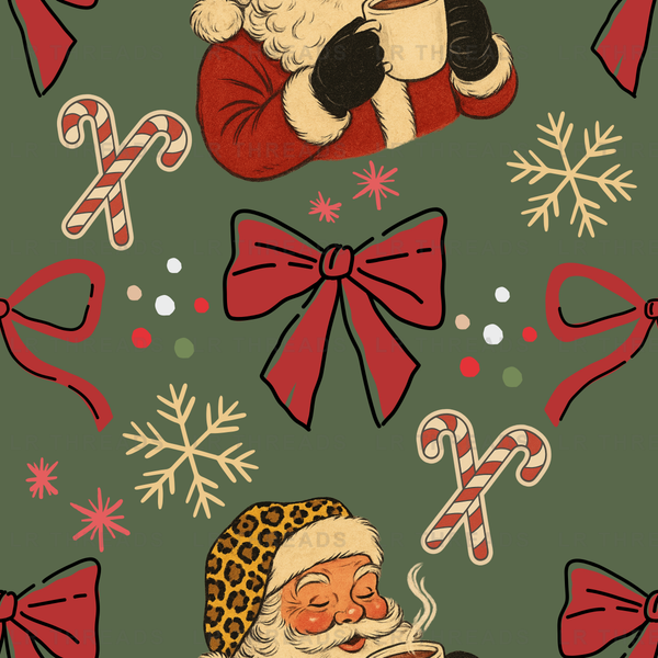 Vintage Santa Candy Canes