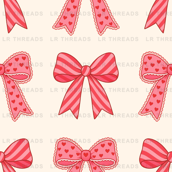 Striped Lace Bows
