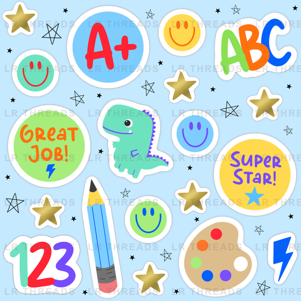 Back To School Stickers Boy