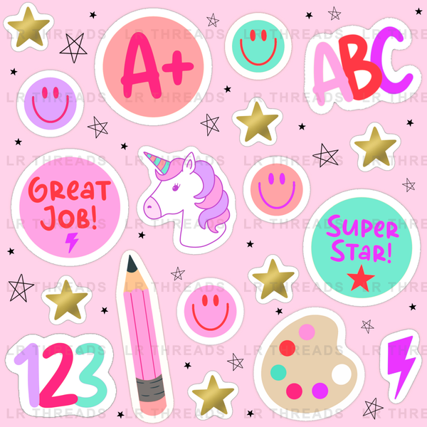 Back To School Stickers Girl