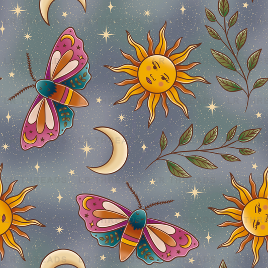 Celestial Pink Moth Gray