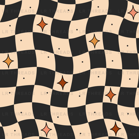 Wavy Halloween Checkers Coord 1