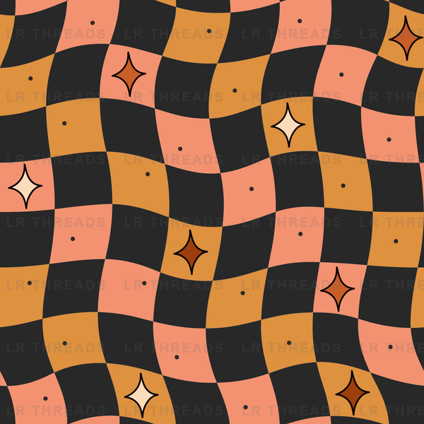 Wavy Halloween Checkers Coord 2