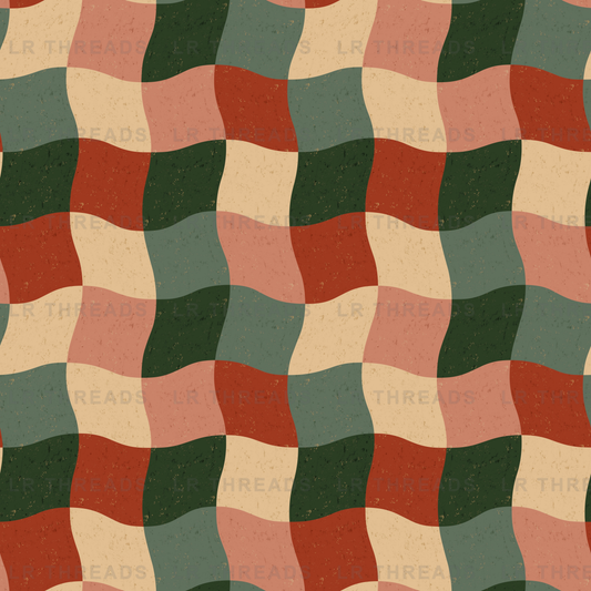 Vintage Christmas Checkers Coord