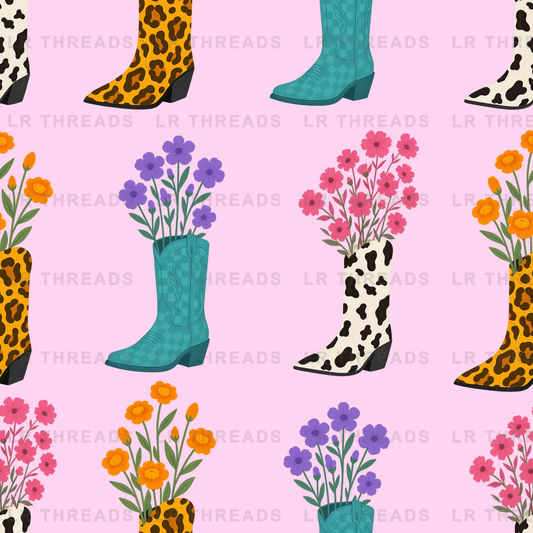 Western Boots Floral