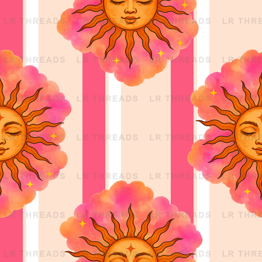 Celestial Sun Faces Stripes