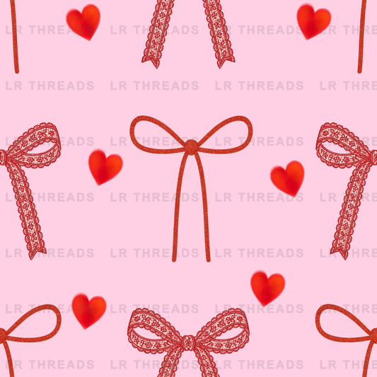 Lace Bows and Hearts
