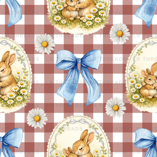 Bunny Gingham Daisies