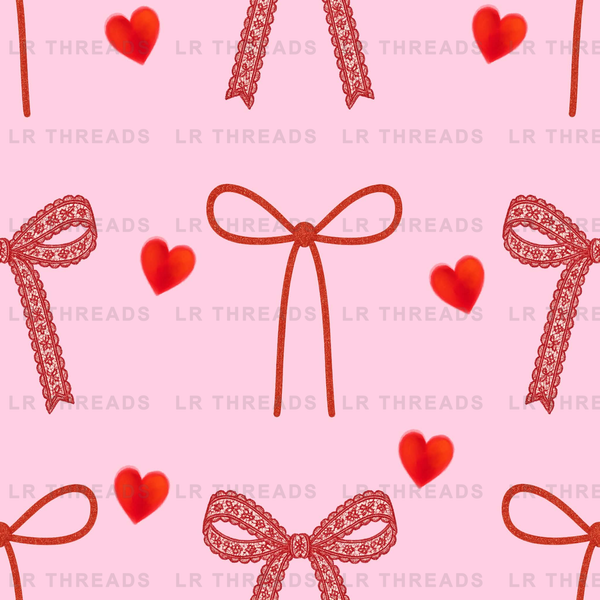 Lace Bows and Hearts