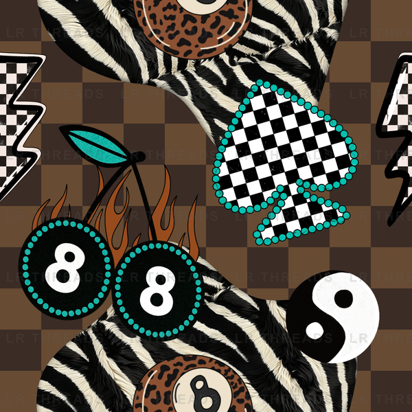 Zebra Lucky Eight Ball
