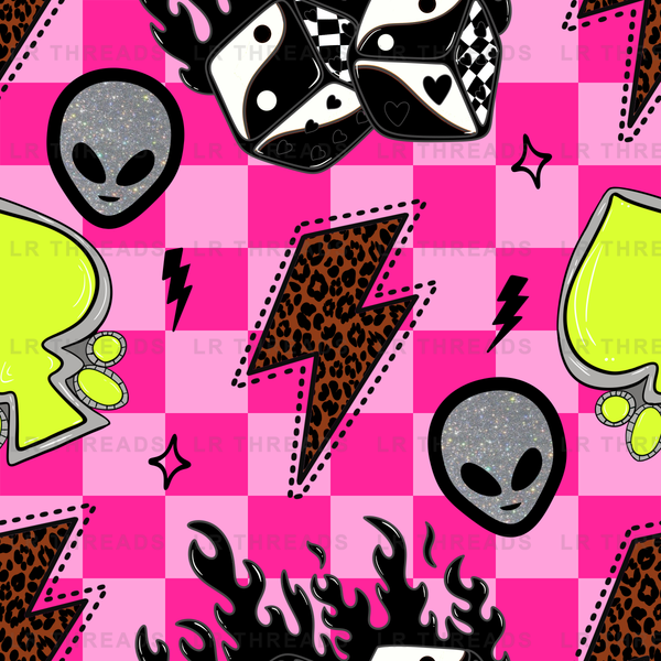 Alien Leopard Checkerboard