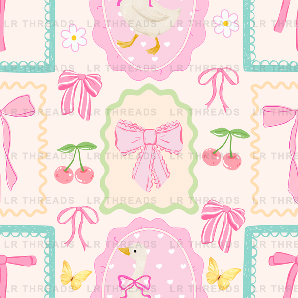 Pretty Pink Bows Cherries