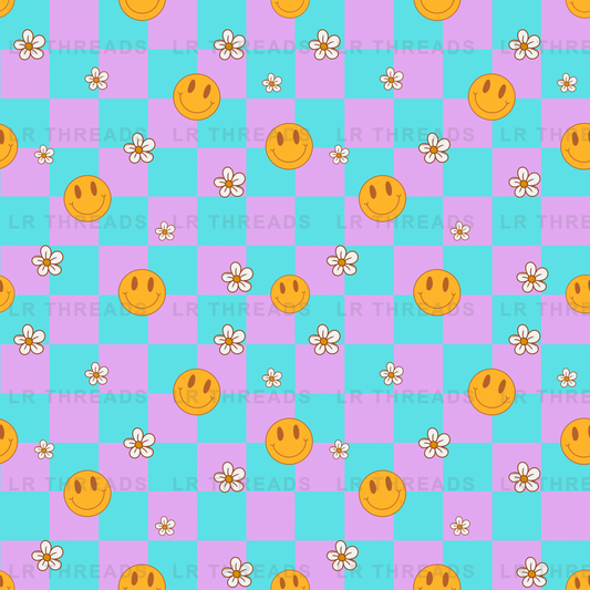 Smiley Daisy Checkers 3