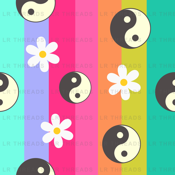 Yin Yang Daisy Rainbow