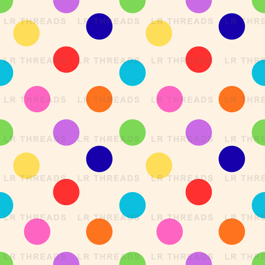 Bright Rainbow Polka Dots