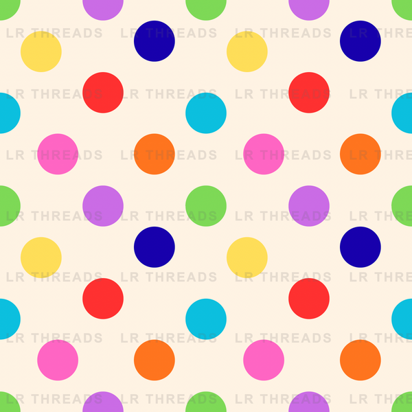 Bright Rainbow Polka Dots