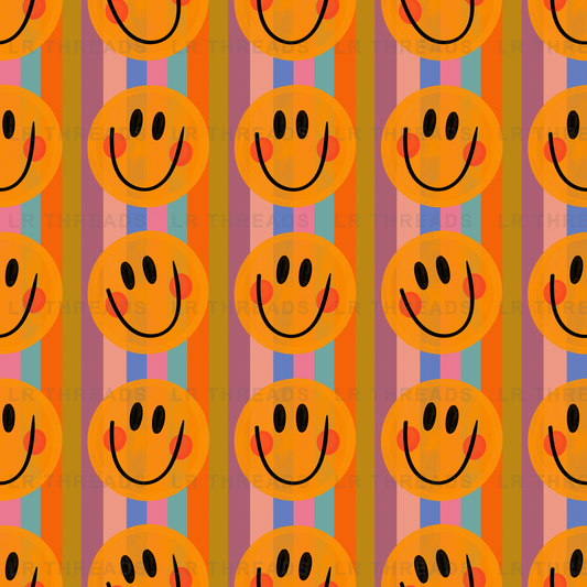 Retro Smiley Striped