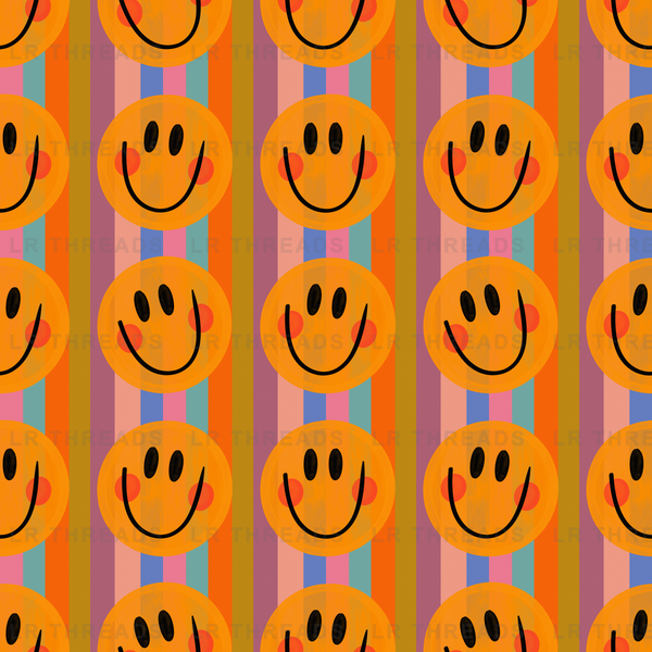 Retro Smiley Striped