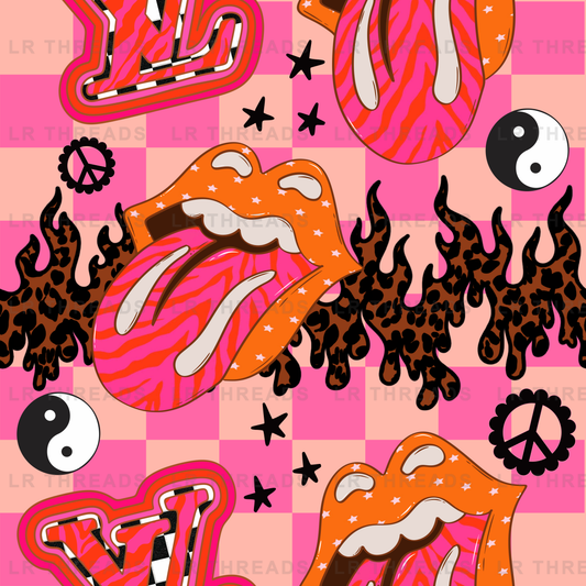 Retro Groovy Lips