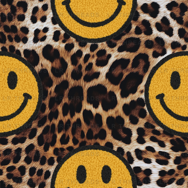 Leopard Print Smiley Faces