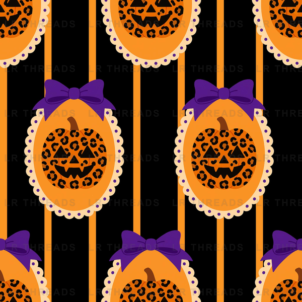 Halloween Pumpkin Leopard
