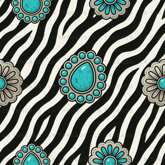 Turquoise Zebra Gems