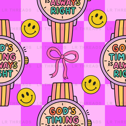 God's Timing Smiley Checkers