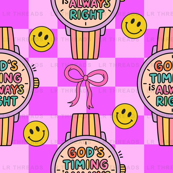 God's Timing Smiley Checkers