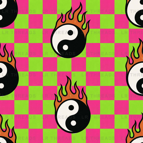 Flaming Yin Yang Checkers