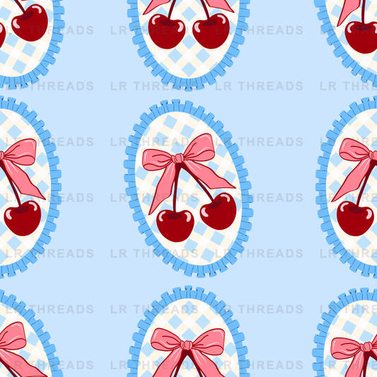 Cherry Gingham Bows