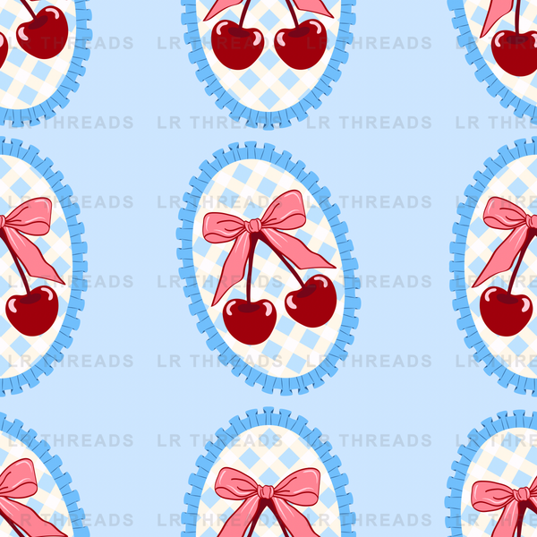 Cherry Gingham Bows