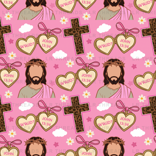 WWJD Heart Faith Pink