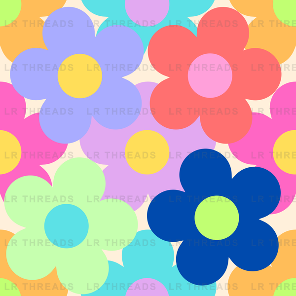Retro Groovy Flowers