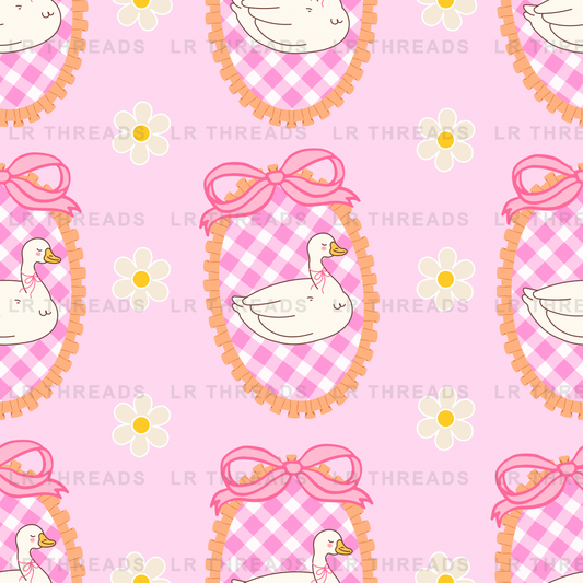 Gingham Duck Floral Bows