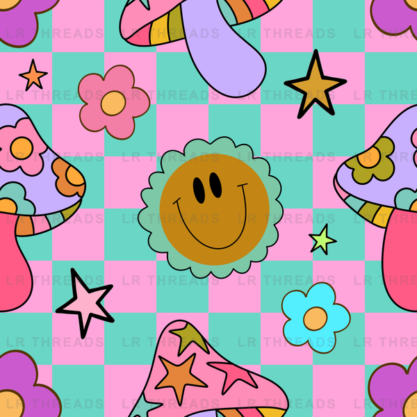 Retro Smiley Checkers 3