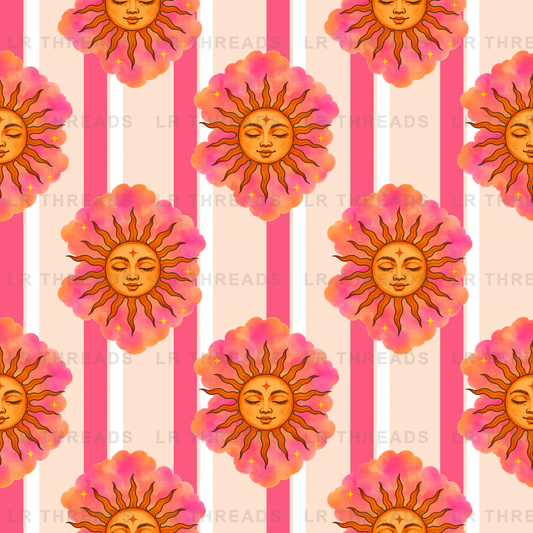 Celestial Sun Face Stripes