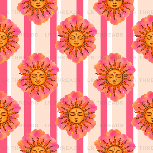 Celestial Sun Face Stripes
